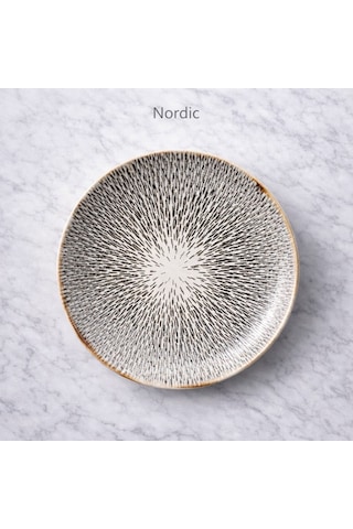 Reborn Kutulu Nordıc 6 Lı Porselen Pasta / Kahvaltı Tabağı Seti 22 Cm Hediyelik & Çeyiz & Yeni Ev Nordıc