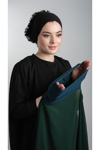 Zümrüt Pratik Hazır Geçmeli Şal Şifon Boru Boneli 3001 37