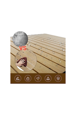 Kingcamp Slate Xl Alüminyum Katlanır Kamp Masası Wood Siyah