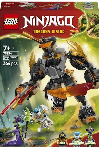 LEGO® NINJAGO® Cole’un Görev Robotu ve Ejderha Zane 71854 - 7 Yaş ve Üzeri Çocuklar için 3 Minifigür İçeren Yapım Seti (364 Parça)