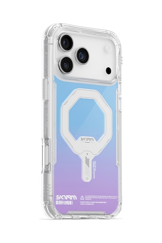 Apple Uyumlu iPhone 17 Pro Kılıf Skinarma M-safe Şarj Özellikli Iml Baskılı Holografik Myst Kapak Colorful Colorful