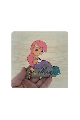 Deniz Kızı Figürlü Ahşap Magnet 10 Adet Çok Renkli