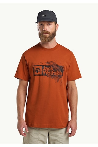 Jack Wolfskin Brand T M Erkek T-shirt-29684 Turuncu