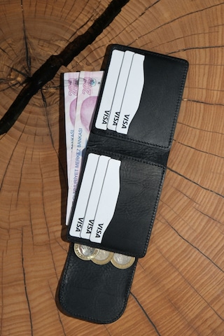 Lenax Leather Mono Hakiki Deri Erkek Cüzdan Gerçek Deri Kartlık Ve Bozuk Para Bölmeli Siyah