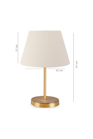 Bohhem Art Gold Gövdeli Abajur Krem Kumaş Nocolor-98d057af