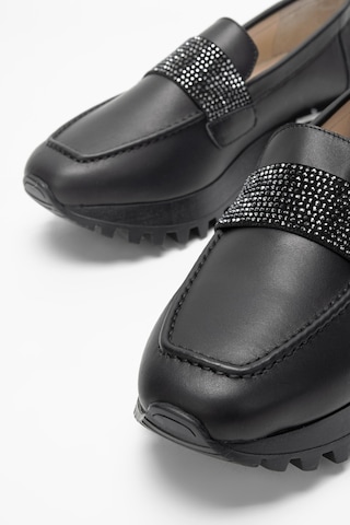 Valmenti Kadın Siyah Hakiki Deri Loafer Ayakkabı 923 V-102 Bn Ayk Sk23/24