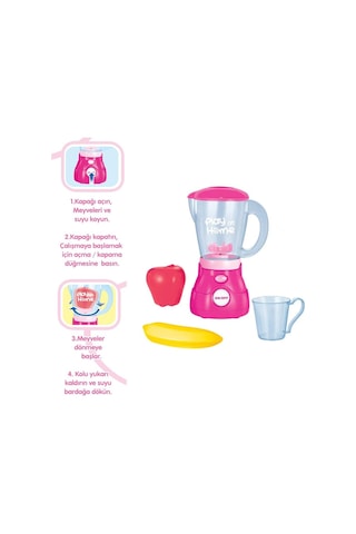 Vardem Işıklı Aksesuarlı Gerçekçi Hareketli Blender Pembe