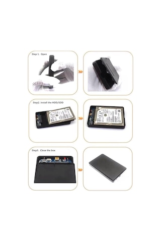 Lexroo Apera Gn-70 2.5 İnç Sata Harddisk Kutusu Usb 2.0 Max 2 Tb Destekler
