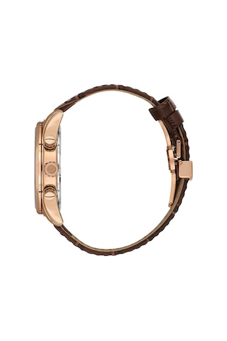 Danıel Kleın Dk.1.14063-4 Kahverengi Deri Kordon Erkek Kol Saati Rose Gold