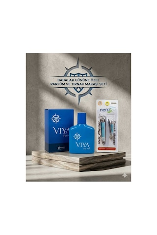 Babalar Gününe Özel Viya Erkek Parfüm 100ml For Men + 2li Tırnak Makası Seti Diğer