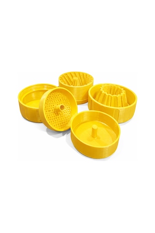 Baharat Öğütücü Grinder - 3d Baskı, Mıknatıslı Kapaklı Siyah