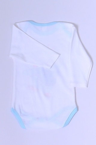 Hçm Bebek Uzun Kollu Zıbın Çıtçıtlı Baskılı D15 Beyaz