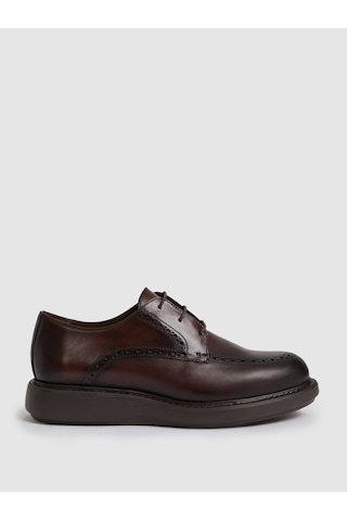 Cacharel Kahverengi %100 Deri Smart Casual Ayakkabı