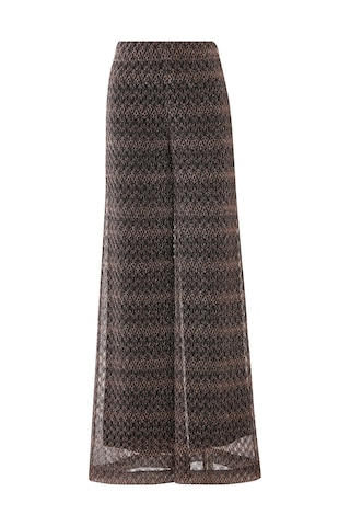 Missoni Dantelli Geniş Paça Pantolon Altın Çok Renkli