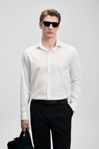 Lufian Orland Erkek Basic Gömlek Regular Fit Beyaz Beyaz 111010664100500