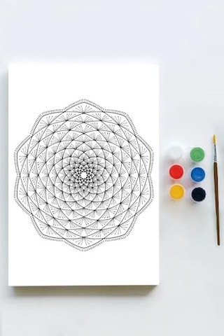 Pster21610 Mandala Tuval Kanvas Tablo Boyama Hobi Seti 5 40x60cm -
