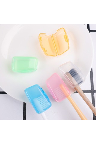 5/50 Adet Taşınabilir Diş Fırçası Başı Kapakları Seyahat Kamp Toz Geçirmez Diş Fırçası Kapağı Durumda Ev Banyo Aksesuarı