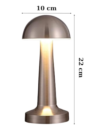 Lizbon 3 Işık Renkli Şarjlı Dim Edilebilir Masa Lambası Silver