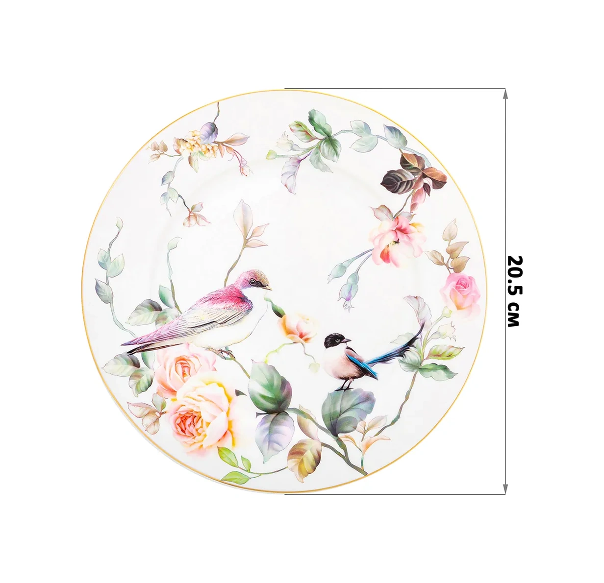 Elan Gallery "şarkılı Kuşlar" Tabakları 2 Adet, 20,5 Cm 221235835 Beyaz