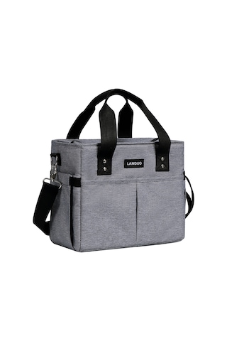 Lando Su Geçirmez Büyük Kapasiteli Öğle Yemeği Çantası Kapalı Buz Torbası Anne Ve Bebek Çantası Sınır Ötesi Sıcak Satış Keten Gri Diğer