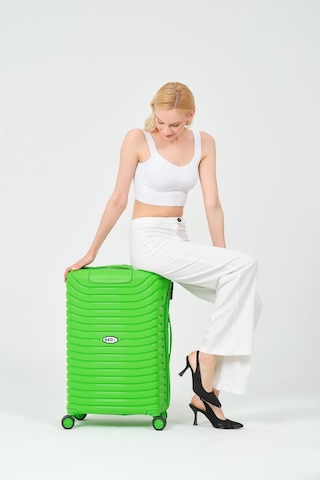 Keo-plus Yeşil Orta Boy Silikon Kırılmaz Pp Valiz Siyah