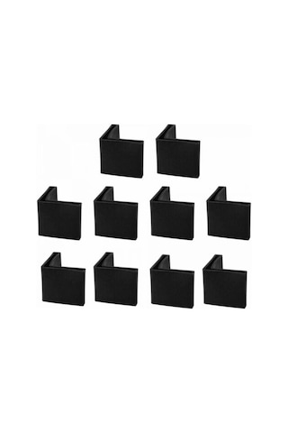 Siyah 25mm X 25mm 10 Adet Sandalye Bacak Koruyucuları Açı Demir L Şeklinde Mobilya Masa Kaymaz Köşe Koruyucuları Plastik/nc/ Diğer