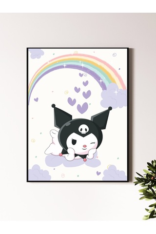 Sanrio Kuromi Anime Tasarımlı 24 33 Cm 350 Gr. Kuşe Kağıt Poster