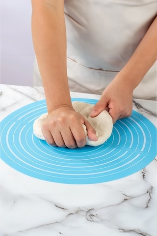 Thentech Kaydırmaz 30cm Hamur Açma Matı Yıkanabilir Silikon Mat Pasta Yapma Süsleme Hamur Açma Matı Diğer