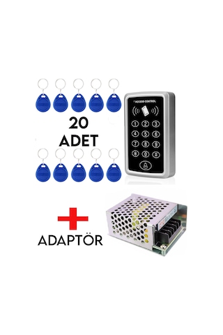 Sonex Rfid Şifreli Kapı Kilidi - Kartlı Geçiş Kontrol Sistemi Full Set