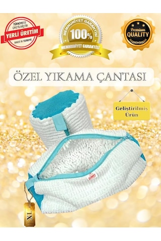 Özel Tasarım Ayakkabı Yıkama Çantası Yıkama Torbası Yanları Fileli Çok Amaçlı Beyaz
