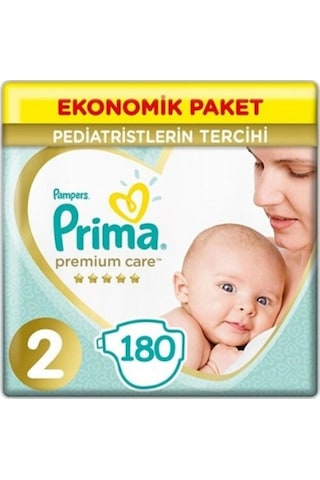 Prima Bebek Bezi Premium Care Ekonomik Paket 2 Beden 180 Li PKT.PRIMA.179 2 Numara