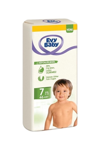 Evy Baby Bebek Bezi 7 Beden 19+ Kg Xxlarge 184 Adet 7 Numara