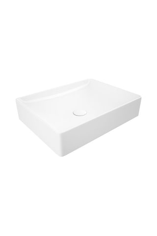 Lucco Square 50 CM Tezgah Üstü Dikdörtgen Lavabo Beyaz