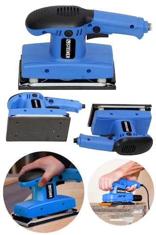Steiner ST-1200W Elektrikli Titreşimli Zımpara Makinesi Mavi