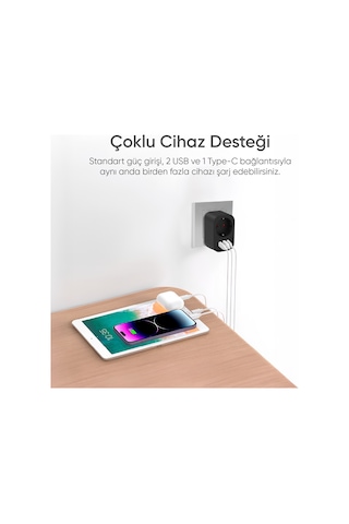 Şımart Akıllı Wi-Fi / USB Type-C Uzaktan Kontrol Akım Korumalı Priz