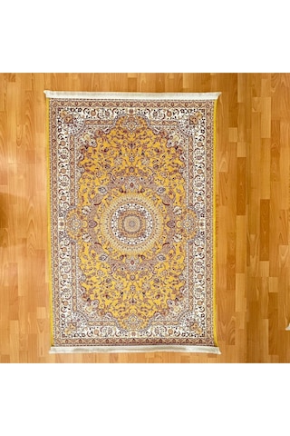 Güneş Madalyonlu 160 X 230 Cm Dijital Baskı Halı Sarı
