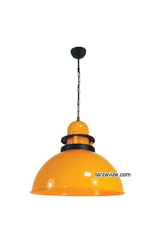 Tarzavize Trt46 Dekoratif Sarı Tekli Retro Modern Sarkıt Avize Sarı