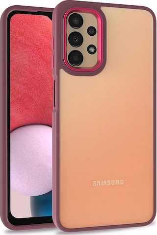 Zore Galaxy Uyumlu A13 4g Kılıf Msra Flora Kapak - Kırmızı Kırmızı
