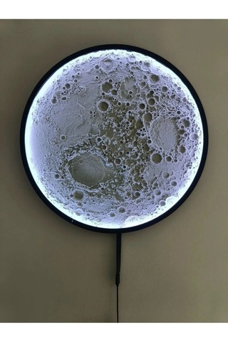 Led Işıklı Moon Lamp Ay Beyaz