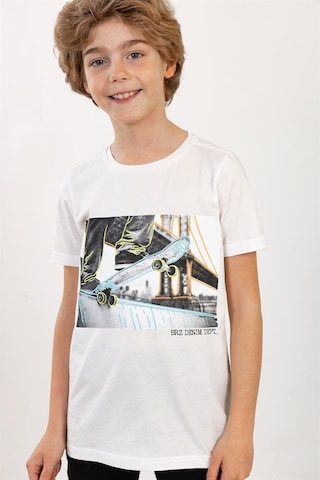 Brz Kıds Brz Kids Skate Baskılı Erkek Çocuk T-shirt-ekru Ekru