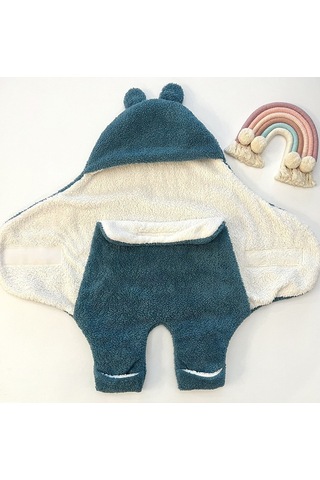 Rokeff Wellsoft Dış Kundak 0-6 Ay Turkuaz-Krem Turkuaz - Krem