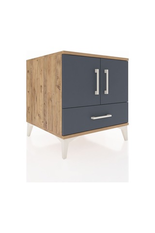 Kronos Komodin 2 Raflı Tek Çekmeceli 2 Kapaklı 60x59x64 Çam-a... Çam