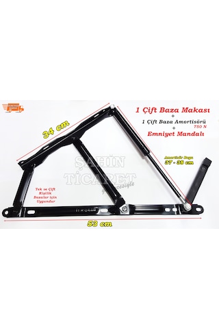Şahinticaret Baza Makası Baza Amortisörü Baza Pistonu Emniyet Mandalı 750 N