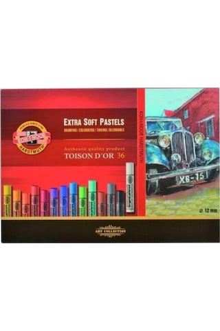 Toison D'or Sanatsal Extra Soft Yuvarlak Pastel Boya Kalın 36 Renk Extra Soft Dry Chalks Nocolor