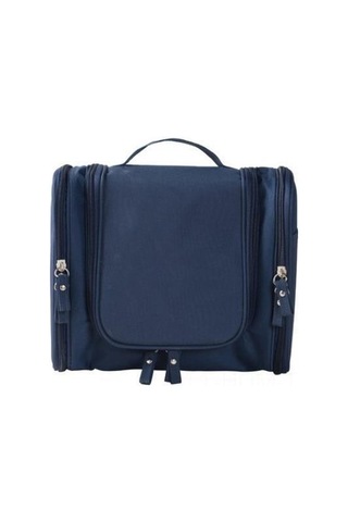 Suofeng Mavi Seyahat Çanta, İki Açılı Tuvalet Çantası, Çekmeceli Makyaj Organizasyon Çantası, Hafif Ve Dayanıklı Taşınabilir Depolama Çantası Koyu Mavi