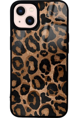 Apple Uyumlu iPhone 13 Leopar Tasarımlı Glossy Telefon Kılıfı Çok Renkli