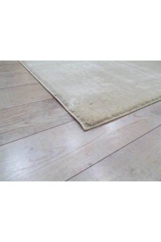 Raschel Carpet Kesme Yolluk Kaymaz Taban Yumuşak Peluş Halı Bej