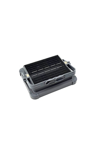 Go İthalat Ip66 Güneş Enerjili Led Işık Solar Projektör - Powerbank Çakarlı Kamp - Dış Mekan Ps-d002 Gri
