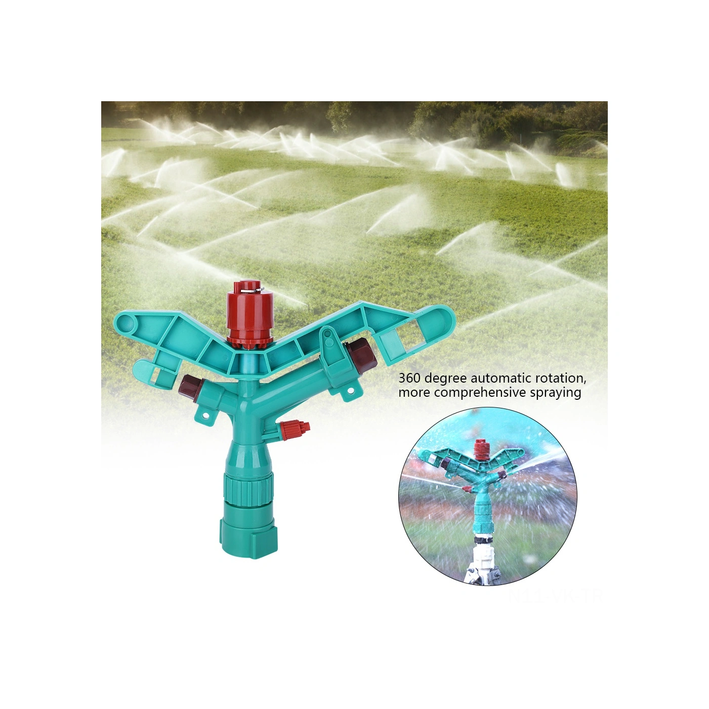 Vkemall Pp Malzeme G1 Dn25 15-21m Yayılım 360 Döner Bahçe Tarım Sulama Sprinklerı