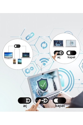 Web Kamera Kapatıcı - Ekstra Ince 0.7mm - Webcam Cover Gizliliğiniz Için Güvenli Kullanım